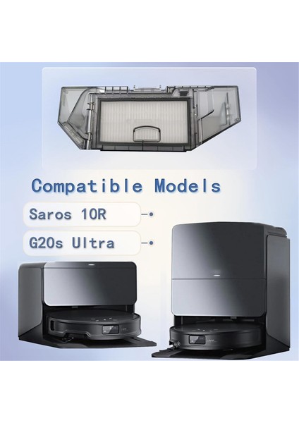 Roborock Saros 10R/G20&#39;LER Için Filtreli Toz Kutusu Ultra Robot Vakum Süpürge Aksesuarları Yedek Çöp Kutusu (Yurt Dışından) fiyatları