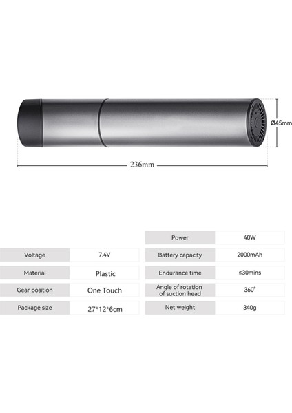 Mini Taşınabilir Elektrikli Süpürge Kablosuz Elde Taşınan Elektrikli Süpürge Masaüstü Klavye Arabası Için Uygun Temizlenmesi Kolay USB (Yurt Dışından)