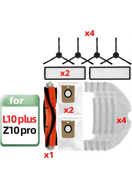 Dreame L10 Plus Z10 Pro Roller Yan Fırça Filtre Mop Robot Vakumları Aksesuar Parça (Yurt Dışından)