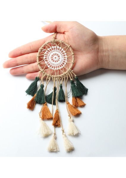 Bohem Üç Renkli Dreamcatcher Araba Asma Püskül Noel Asma Ev Charms (Yurt Dışından) modelleri