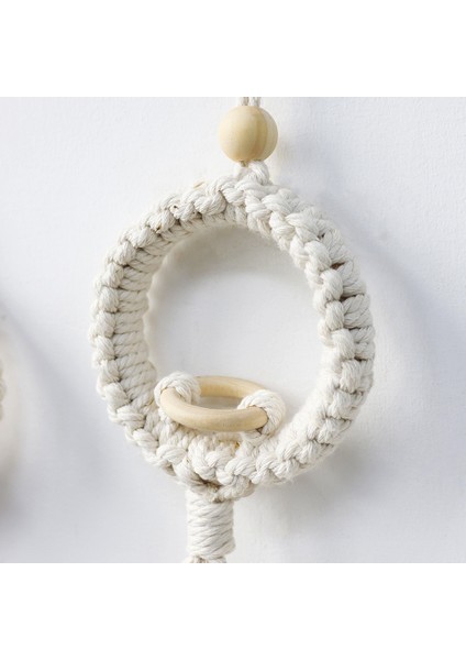 Bohem Pamuk Ip El Dokuması Simülasyon Çiçek Sepeti Asılı Ev Yatak Odası Duvar Asılı Oda Dekorasyonu (Yurt Dışından)