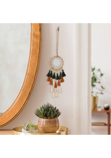 Bohem Üç Renkli Dreamcatcher Araba Asma Püskül Noel Asma Ev Charms (Yurt Dışından) fırsatları