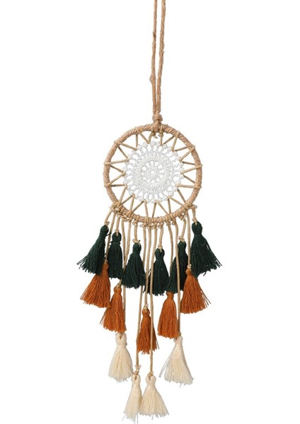 Bohem Üç Renkli Dreamcatcher Araba Asma Püskül Noel Asma Ev Charms (Yurt Dışından)