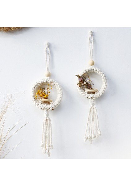 Bohem Pamuk Ip El Dokuması Simülasyon Çiçek Sepeti Asılı Ev Yatak Odası Duvar Asılı Oda Dekorasyonu (Yurt Dışından) fiyatları