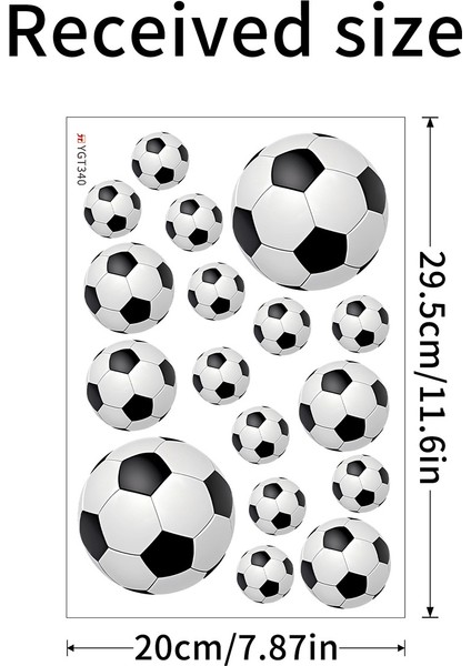 Futbol Çıkartmaları Karikatür Çocuk Odası Yurt Yatak Odası Duvar Güzelleştirme Dekorasyon Floresan Çıkartmalar (Yurt Dışından)