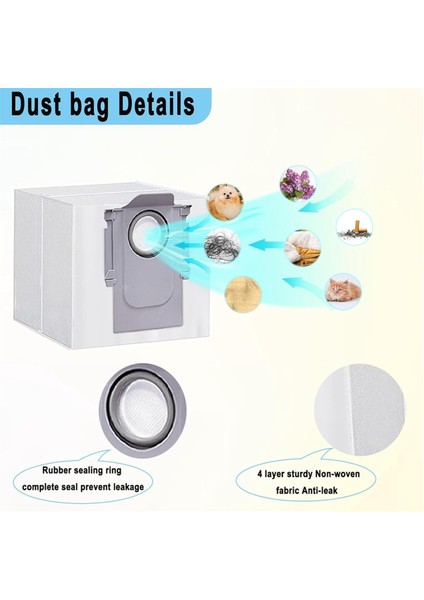 Q5 Max+Aksesuarlar Roborock Için Değiştirme Kiti Q5 Max+, Q5 Duoroller+, Q5 Pro+, Q8 Max+Robot Vakum Süpüratörleri (Yurt Dışından) modelleri