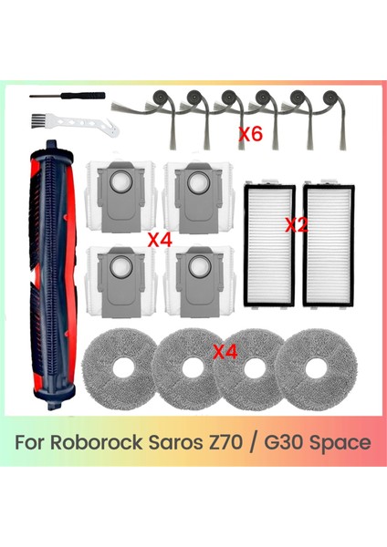 Roborock Saros Z70 / G30 Uzay Vakum Ataşmanları Için 19 Adet (Yurt Dışından)