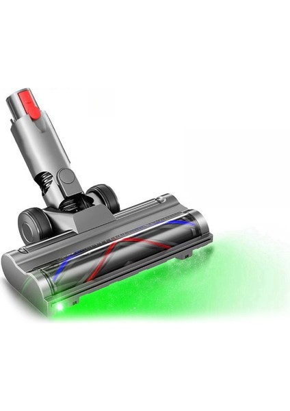 Dyson V10 Slim V12 Ince Zemin Yumuşak Silindir Fırça Başlığı, Ahşap Zemin Için LED Toz Işıkları (Yurt Dışından)