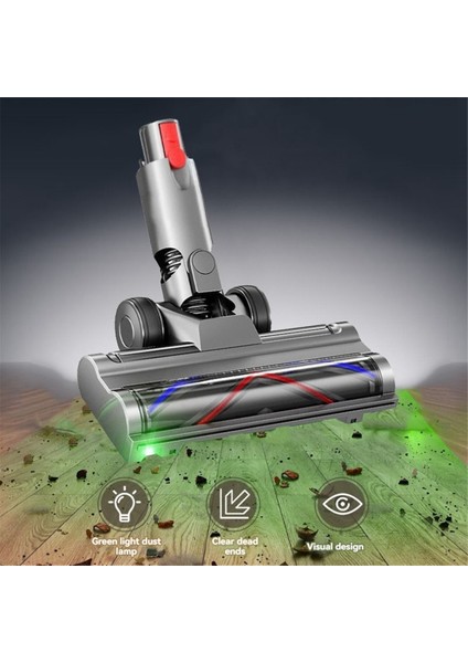 Dyson V10 Slim V12 Ince Zemin Yumuşak Silindir Fırça Başlığı, Ahşap Zemin Için LED Toz Işıkları (Yurt Dışından) fiyatları