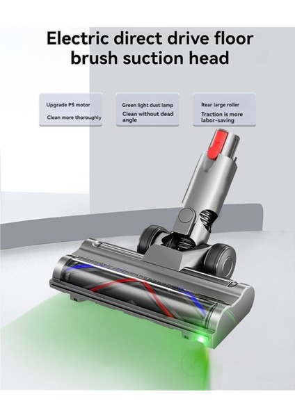 Dyson V10 Slim V12 Ince Zemin Yumuşak Silindir Fırça Başlığı, Ahşap Zemin Için LED Toz Işıkları (Yurt Dışından) modelleri
