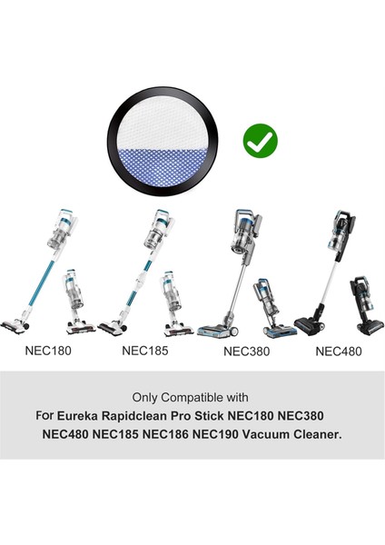 4pcs Eureka NEC180 NEC280TL NEC380 NEC480 NEC185 NEC186 NEC190 Vakum Süpürge Parçaları (Yurt Dışından) fırsatları