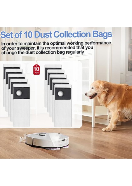 Eureka J15 Pro Ultra Robot Vakum Süpürge, 3l Büyük Kapasiteli Tek Kullanımlık Torba, Yedek Çanta Için 10 Parçalı Toz Torbaları (Yurt Dışından) indirimleri