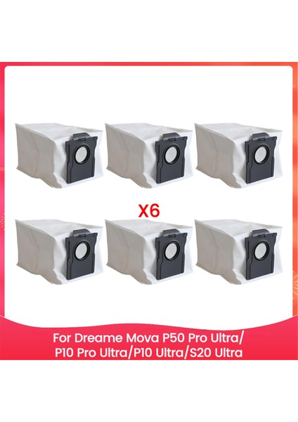 Dreame Vacuum Toz Torbaları MOVA/P10/S20 Için 6 Adet (Yurt Dışından)
