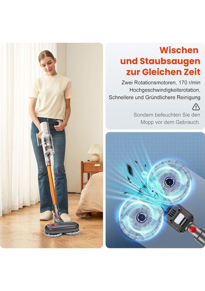 Dyson V7/V8/V10/V11/V15 Vakum Süpürge Için Paspas Eki, Islak Pas Ekibi LED Işıklı Su Depkini Içerir (Yurt Dışından) indirimleri