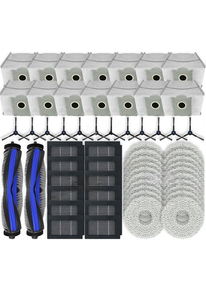 Ecovacs Debot N30 Omnı / N30 Pro Omni Robot Vakum Aksesuarları Ana Yan Fırça Hepa Filtre Mop Toz Torbaları Parçalar (Yurt Dışından)