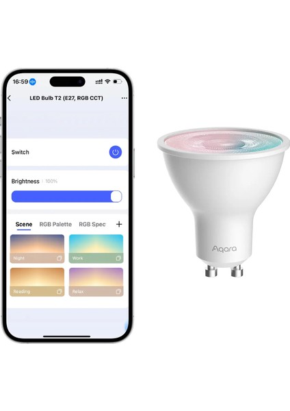 LED Bulb T2 Cct GU10 4.9W LED Ampul