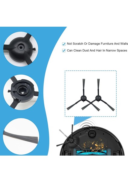 Cecotec Conga Için 11090 Vakum Süpürge Robot Yedek Parça Ana Yan Fırça Hepa Filtre Mop Bez Tuz Torbaları (Yurt Dışından) modelleri