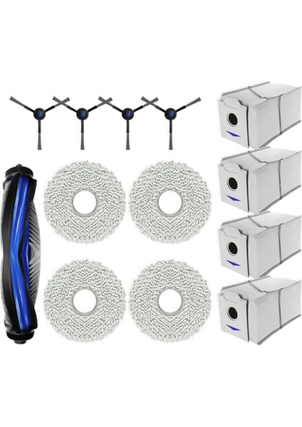 Ecovacs Için Debot N30 Omni / N30 Pro Omni Vakum Parçaları Ana Silindir Yan Fırça Mop Bez Toz Çantası Aksesuarları (Yurt Dışından)