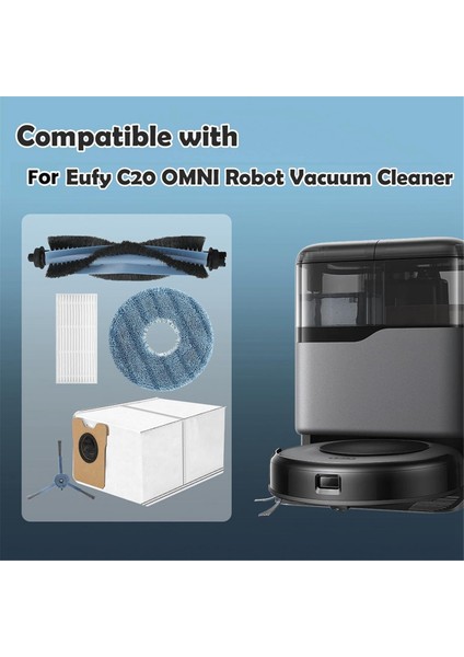 Eufy Omni C20 Robot Vakum Yedek Parçalar Için Aksesuarlar Ana Yan Fırça Hepa Filtre Mop Bez Toz Torbası (Yurt Dışından) fırsatları