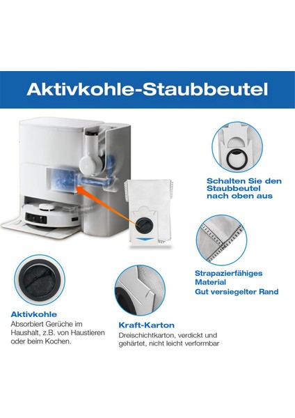 Ecovacs Deebot T30S Combo Robot Vacum Searrıcer Ana Yan Fırçalar Hepa Filtreleri Paspas Padleri Toz Çanta (Yurt Dışından) fırsatları