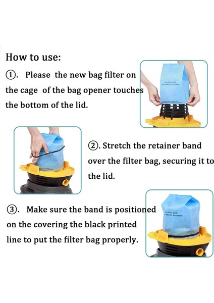 WS01025F2 Craftsman Için Islak Kuru Filtre Çantası 9-38737 Tespit Bantları ile Elektrikli Süpürgeler VF2000 11 Adet (Yurt Dışından) fırsatları