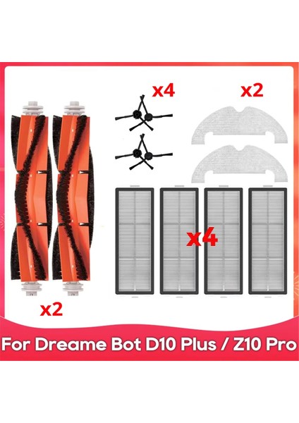 Dreame Bot L10 Için Vakumlar Plus Z10 Pro Roller Yan Fırça Filtresi Mop Toz Çanta Robotu (Yurt Dışından)