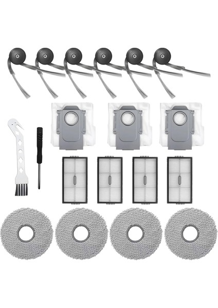 Saros Z70 Elektrikli Süpürge Aksesuarları Seti Yan Fırça Hepa Filtre Paspas Bezi Toz Torbaları (Yurt Dışından)