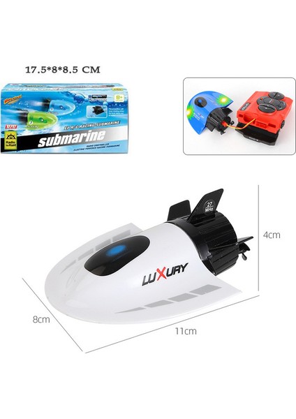 Uzaktan Kumanda Mini Denizaltı Elektrikli Altı Geçişli Kablosuz Sallanan Kontrol Modeli Su Oyun Oyuncak Tekne (Yurt Dışından)