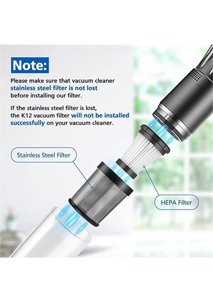 Moosoo, K12/K12 Pro Kablosuz Süpürge Yedek Parçaları Için Hepa Filtresi (Yurt Dışından) fiyatları
