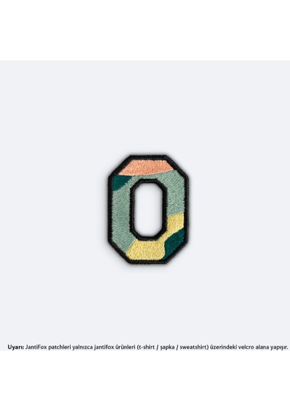 O Harfi Nakış Cırtlı Yama-Patch Sticker
