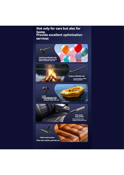 Araba Evi Vakum Süpürge Güçlü Vakum Süpürge Taşınabilir Kablosuz Vakum Süpürücü 21000PA Ev Mini Saç Kurutucu (Yurt Dışından)