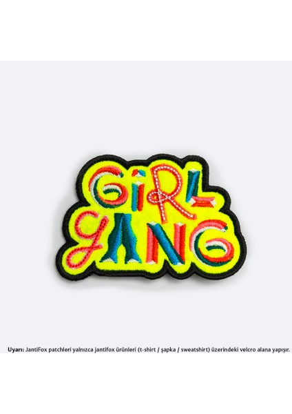 Girlgang Keçe Cırtlı Yama-Patch Sticker