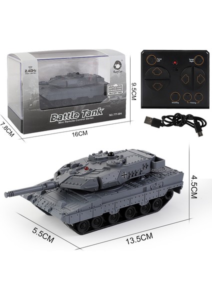 2.4g Mini Rc Kaplan Tankı Kablosuz Rocker Oyuncak Araba (Yurt Dışından)