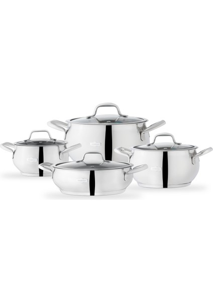 Vera 8 Parça Tencere Seti - Çelik