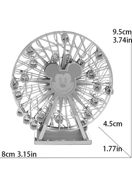 Yeni 3D Mini Üç Boyutlu Metal Karikatür Yapboz Dıy Montajlı Model Doğum Günü (Yurt Dışından)