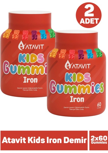 Kids Iron Demir 60 Gummies 2 Adet