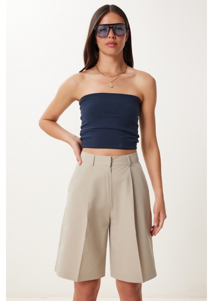 Cepli Bermuda Dokuma Şort LFK0015 Bej fiyatları