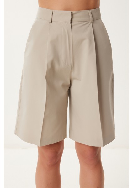 Cepli Bermuda Dokuma Şort LFK0015 Bej modelleri