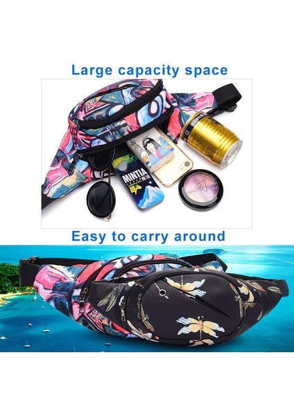 Renkli Çok Fonksiyonlu Günlük Cepli Bayan Açık Hava Çantası Bel Çantası (Yurt Dışından) fırsatları