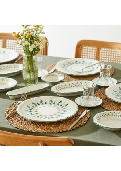 Adelina Stoneware 26 Parça 6 Kişilik Kahvaltı Takımı Yeşil fiyatları