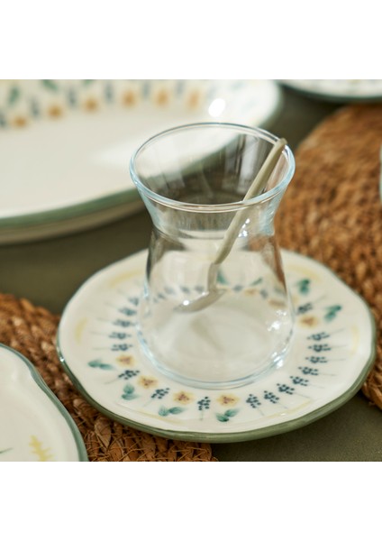 Adelina Stoneware 26 Parça 6 Kişilik Kahvaltı Takımı Yeşil indirimleri