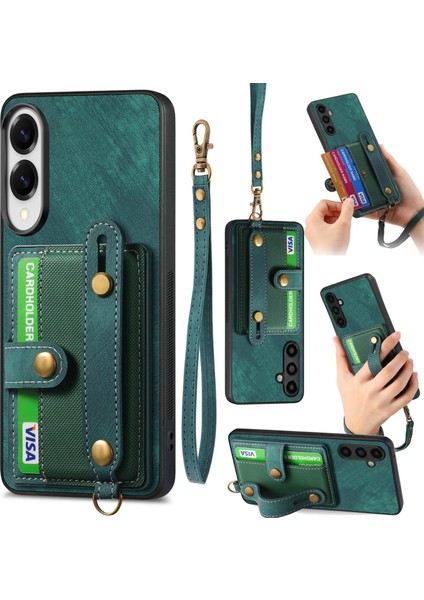 Samsung Galaxy S25 Edge 5g Için Retro Kart Cüzdan Kılıfı (Yurt Dışından)