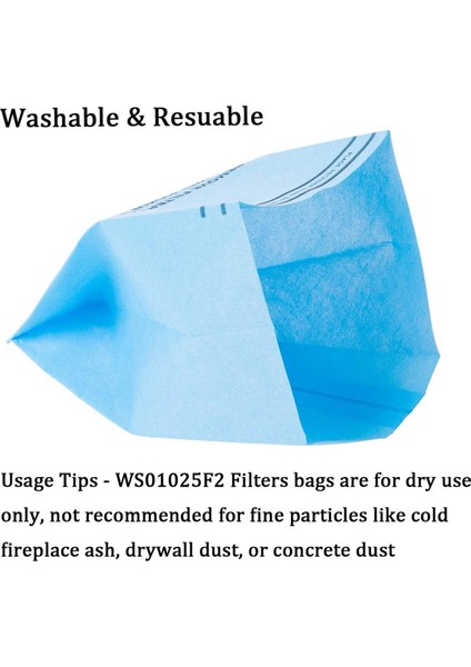 WS01025F2 Craftsman Için Islak Kuru Filtre Çantası 9-38737 Tespit Bantları ile Elektrikli Süpürgeler VF2000 11 Adet (Yurt Dışından) modelleri