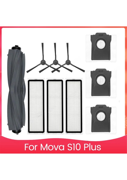 Mova S10 Plus Robot Vakum Temizleyici Parçalar Aksesuarları Ana Yan Fırça Hepa Filtre Toz Çantası Yedek Parçaları (Yurt Dışından)