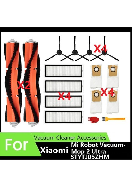 Xiaomi Mi Robot Vakum-Mop 2 Ultra STYTJ05ZHM Vakum Süpürge Aksesuarları Toz Çantaları Paspas Bezi Ana Fırça Parçaları (Yurt Dışından)