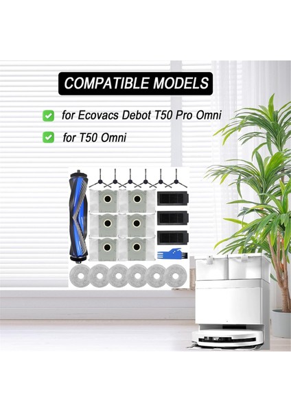 Ecovacs Deebot T50 Pro Omni Aksesuar Kiti Için Yedek Parça (Yurt Dışından) modelleri