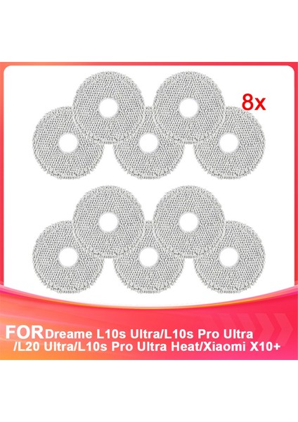 Dreame/xiaomi X10+ Robot Süpürge Için 10'lu Yıkanabilir Paspas Paketi (Yurt Dışından)
