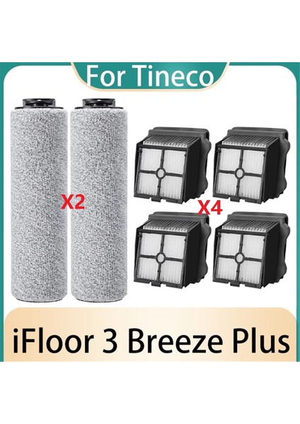 Tineco Ifloor Için Silindir 3 Breeze Plus/zemin One S3 Vakum Süpürge Aksesuarları Yedek Parçalar Millete Fırçası Hepa Filtre (Yurt Dışından)