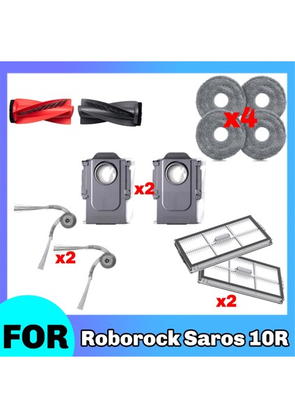 Roborock Saros 10R Ana Fırça Yıkanabilir Filtre Yan Fırçası (Yurt Dışından)