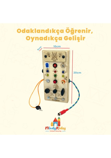 Çocuklar Için Eğitici Ahşap Montessori Işıklı Civatalı Vidalı Oyun Panosu - Zeka Geliştirici Oyuncak fırsatları